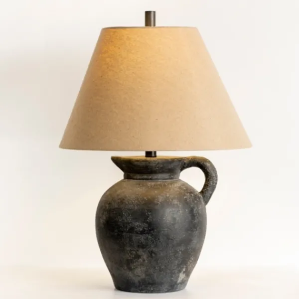 Table Lamps-Kirkland's Home Charcoal Vase Table Lamp Tan
