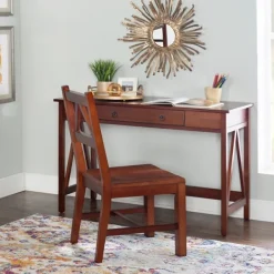 Office Furniture-Kirkland's Home Charleston Antique Tobacco Desk Brown