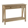 Console Tables-Kirkland's Home Charleston Rustic Gray Console Table With Shelf