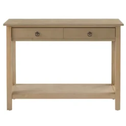 Console Tables-Kirkland's Home Charleston Rustic Gray Console Table With Shelf