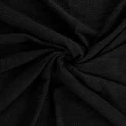 Blankets & Throws-Kirkland's Home Checkered Weave Fringe Throw Black
