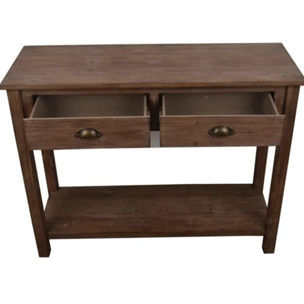 Console Tables-Kirkland's Home Chelsea 2-Drawer Console Table Brown