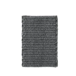 Bathroom Rugs-Kirkland's Home Chenille Chain Stitched Bath Mat, 30 In. Black