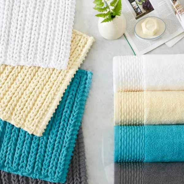 Bathroom Rugs-Kirkland's Home Chenille Chain Stitched Bath Mat, 30 In. Black
