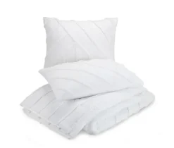 Comforters-Kirkland's Home Chenille Chevron 3-Pc. King Comforter Set White