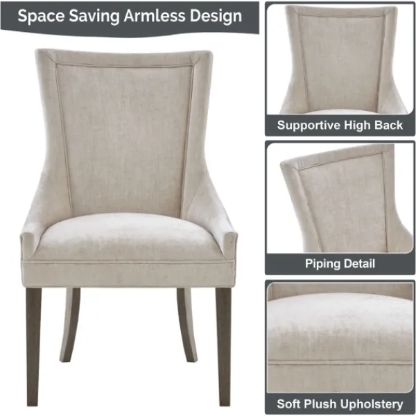 Dining Chairs-Kirkland's Home Chenille Curved Back Dining Chairs, Set Of 2 Gray
