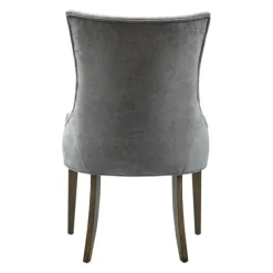 Dining Chairs-Kirkland's Home Chenille Curved Back Dining Chairs, Set Of 2 Gray