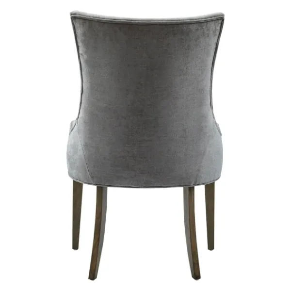 Dining Chairs-Kirkland's Home Chenille Curved Back Dining Chairs, Set Of 2 Gray