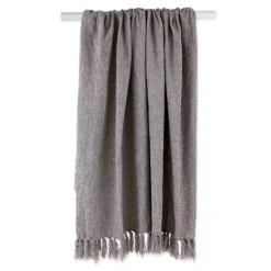 Blankets & Throws-Kirkland's Home Chenille Fringe Throw Gray