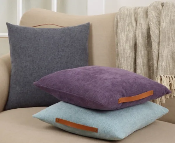 Pillows-Kirkland's Home Chenille Handle Pillow Gray