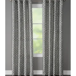 Curtains & Drapes-Kirkland's Home Chenille Single Curtain Panel, 84 In. Blue