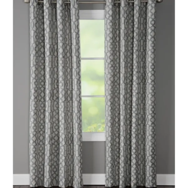 Curtains & Drapes-Kirkland's Home Chenille Single Curtain Panel, 84 In. Blue