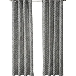Curtains & Drapes-Kirkland's Home Chenille Single Curtain Panel, 84 In. Blue