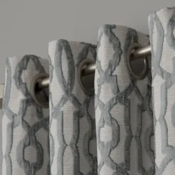 Curtains & Drapes-Kirkland's Home Chenille Single Curtain Panel, 84 In. Blue