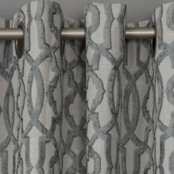Curtains & Drapes-Kirkland's Home Chenille Single Curtain Panel, 84 In. Blue