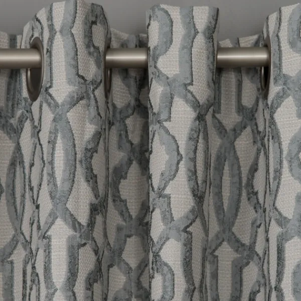 Curtains & Drapes-Kirkland's Home Chenille Single Curtain Panel, 84 In. Blue