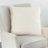 Pillows-Kirkland's Home Chenille Texture Flange Pillow, 22 In. Ivory