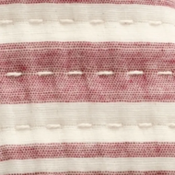 Quilts-Kirkland's Home Cherry Red Pick Stitch Stripe Queen Quilt Red/White