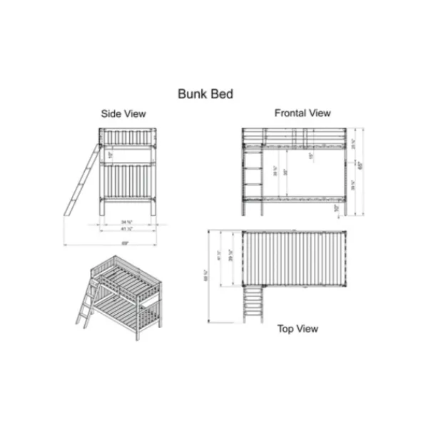 Beds & Headboards-Kirkland's Home Chestnut Pine Removable Twin Bunk Bed With Drawers