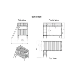 Beds & Headboards-Kirkland's Home Chestnut Pine Wood Detachable Twin Bunk Bed