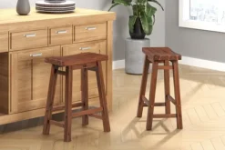 Bar Stools & Counter Height Stools-Kirkland's Home Chestnut Sonoma Saddle Counter Stools, Set Of 2 Brown