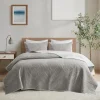 Bedspreads & Coverlets-Kirkland's Home Chevron Full/Queen 3-Pc. Coverlet Set Gray