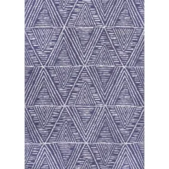 Outdoor Rugs-Kirkland's Home Chevron Indoor/Outdoor Area Rug, 6X9 Blue