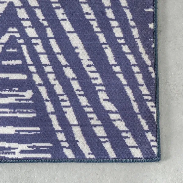Outdoor Rugs-Kirkland's Home Chevron Indoor/Outdoor Area Rug, 6X9 Blue
