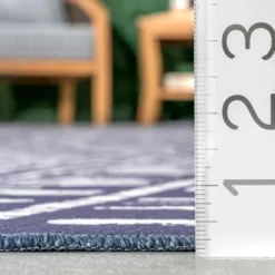 Outdoor Rugs-Kirkland's Home Chevron Indoor/Outdoor Area Rug, 6X9 Blue