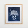 Framed Art-Kirkland's Home China Floral Framed Art Print Blue