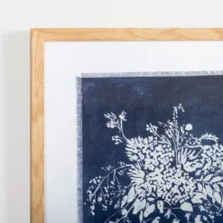 Framed Art-Kirkland's Home China Floral Framed Art Print Blue