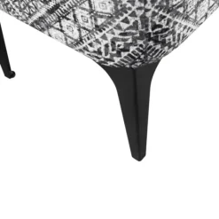 Benches & Ottomans-Kirkland's Home Chinle Velvet Storage Bench Black/White