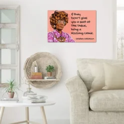 Wall Quotes & Signs-Kirkland's Home Chisholm Seat At The Table Giclee Canvas Art Print Pink/Purple