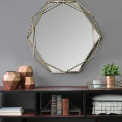 Decorative Mirrors-Kirkland's Home Chloe Gold Metal Wall Mirror