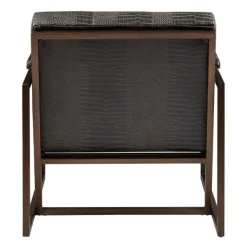Accent Chairs-Kirkland's Home Chocolate Walden Faux Leather Accent Chair Brown
