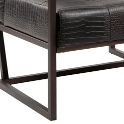 Accent Chairs-Kirkland's Home Chocolate Walden Faux Leather Accent Chair Brown