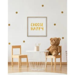 Wall Quotes & Signs-Kirkland's Home Choose Happy Framed Wall Plaque White/Yellow