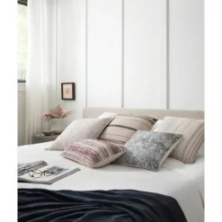 Pillows-Kirkland's Home Chris Loves Julia X Loloi Diamonds Lyla Pillow Ivory/Blue