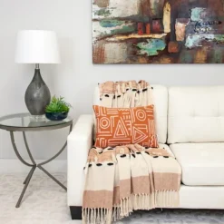 Blankets & Throws-Kirkland's Home Chunky Stitch Cotton Throw Brown