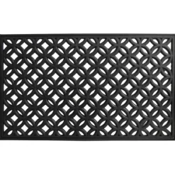Doormats-Kirkland's Home Circles Rubber Doormat Black