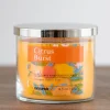Candles-Kirkland's Home Citrus Burst Three Wick Jar Candle Orange