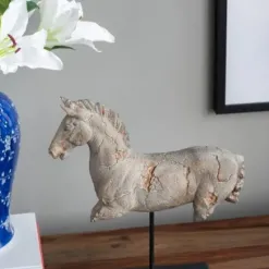 Statues & Figurines-Kirkland's Home Classic Ivory Mango Wood Base Globe Brown/Ivory