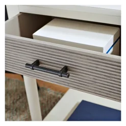 Accent & End Tables-Kirkland's Home Classic Ribbed Drawer Accent Table White