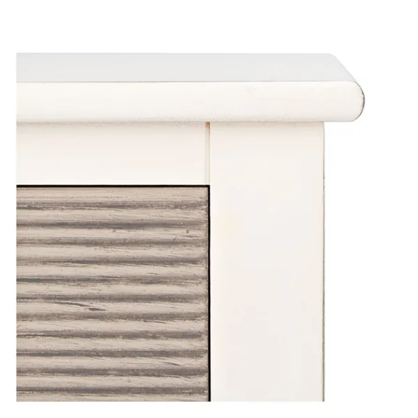 Accent & End Tables-Kirkland's Home Classic Ribbed Drawer Accent Table White