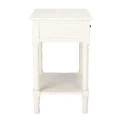 Accent & End Tables-Kirkland's Home Classic Ribbed Drawer Accent Table White