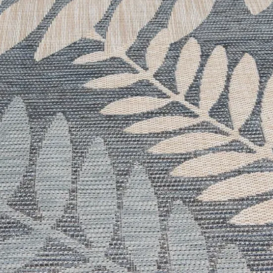 Outdoor Rugs-Kirkland's Home Classicism Sun Shower Outdoor Area Rug, 5X8 Blue/Ivory