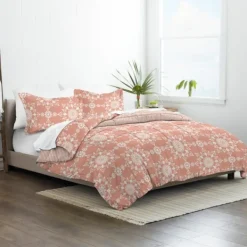 Comforters-Kirkland's Home Clay Daisy Medallion Queen 3-Pc. Comforter Set Orange