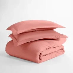 Duvets-Kirkland's Home Clay Solid 3-Pc. King Duvet Cover Set Orange