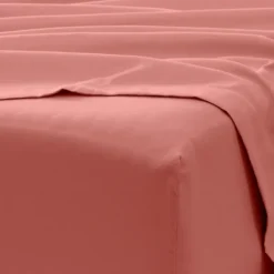 Bed Sheets-Kirkland's Home Clay Solid 6-Pc. Queen Sheet Set Orange