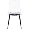 Dining Chairs-Kirkland's Home Clear And Black Modern Dining Chairs, Set Of 2 Black/Clear